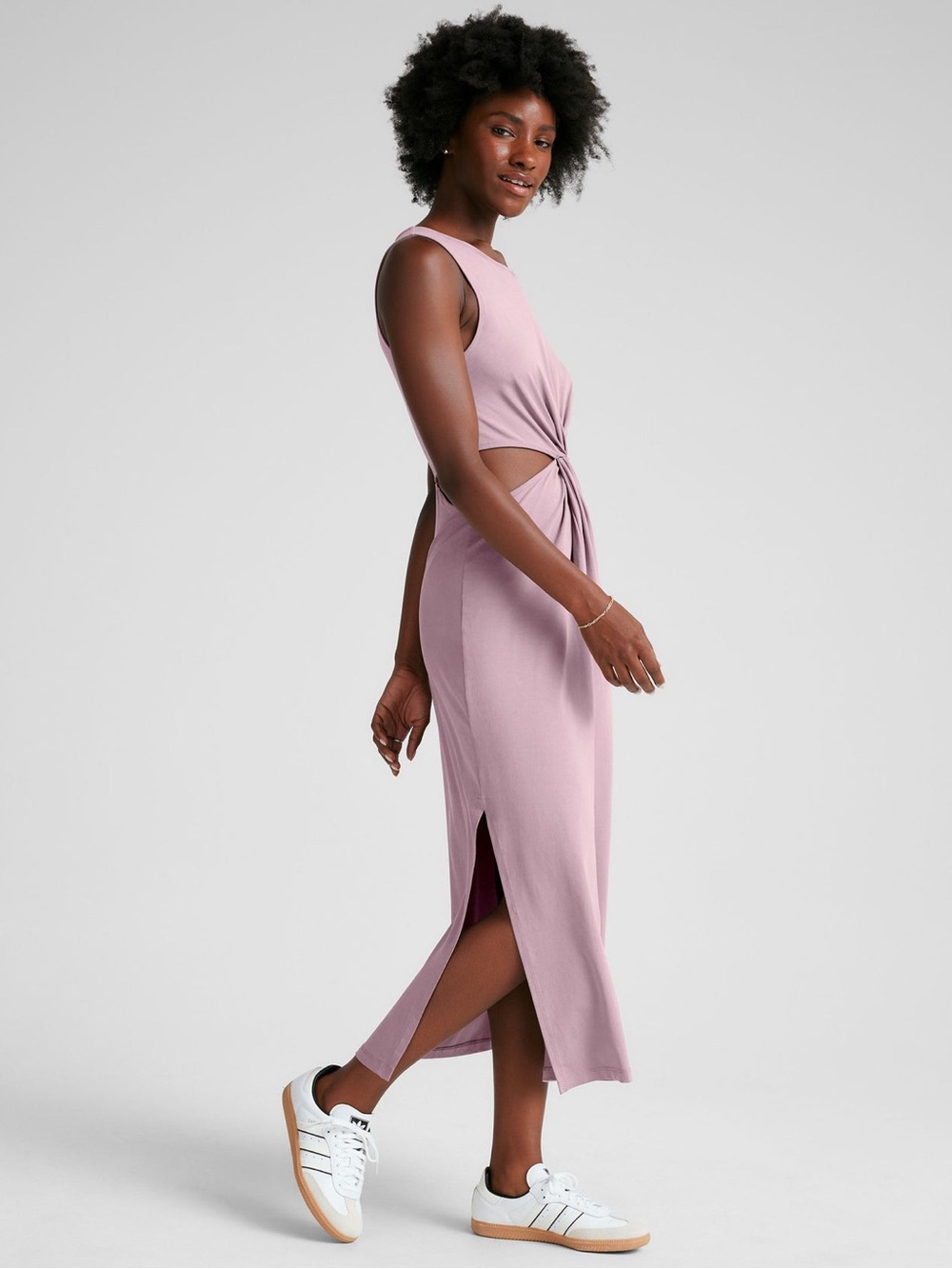 Beyond Yoga Around The World Midi Dress in Blush Bloom Medium - Picture 2 of 11